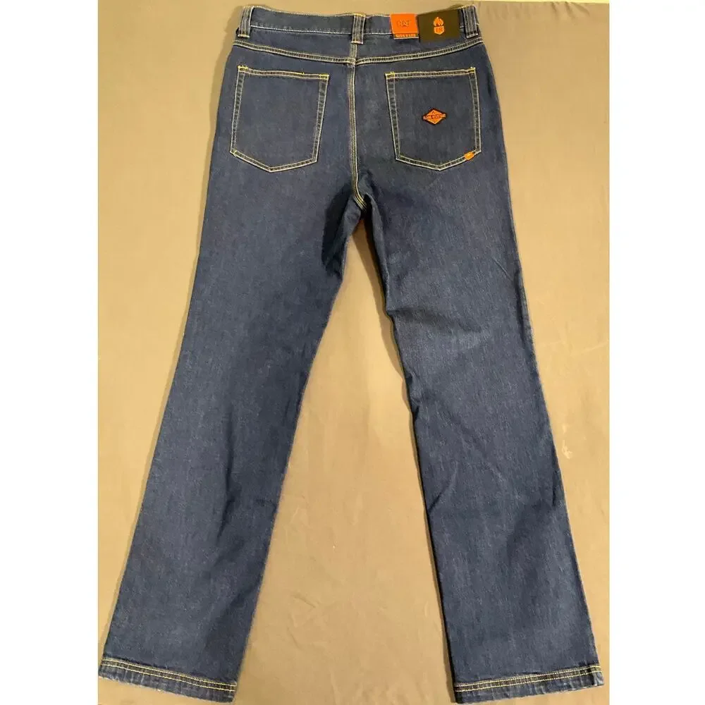 NWT Men's CAT CA 2 Dark Stone Denim Work Jeans 34X32 Stretch Flame Resistant $99